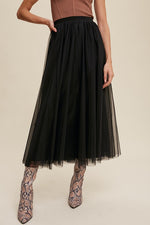 Black Maxi Tulle Skirt