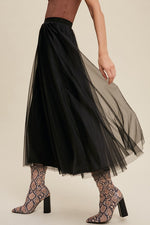 Black Maxi Tulle Skirt