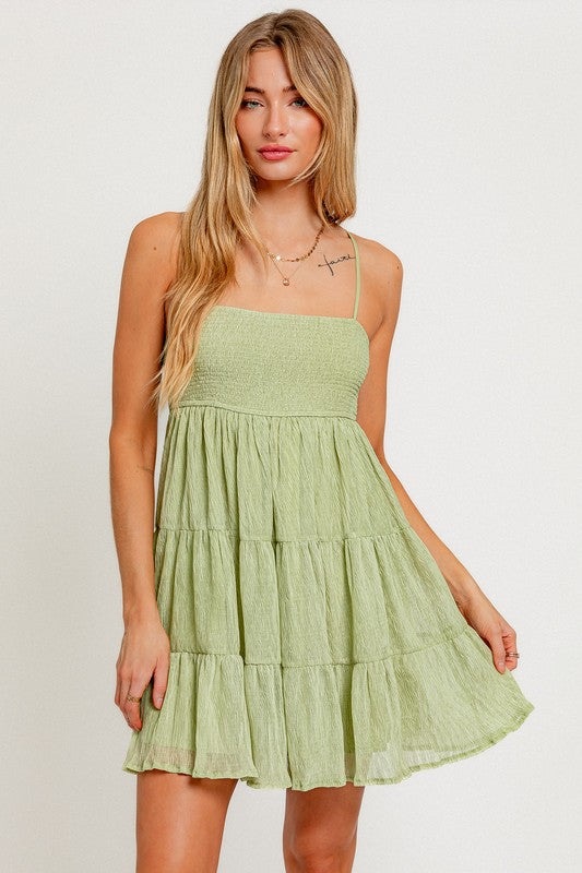 Vintage Green Sleeveless Dress