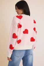 Red & Cream Heart Sweater