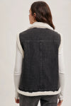 Faux Fur Denim Vest