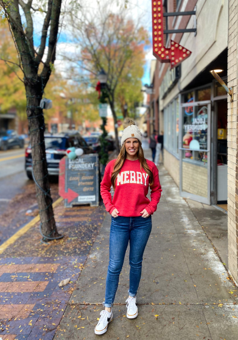 Merry Foil Red Sweatshirt