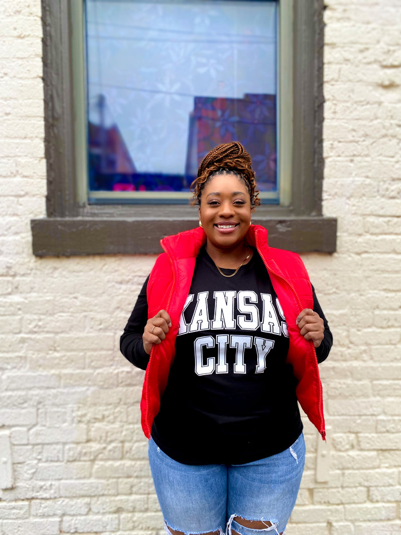 Kansas City Black & White Long Sleeve Shirt