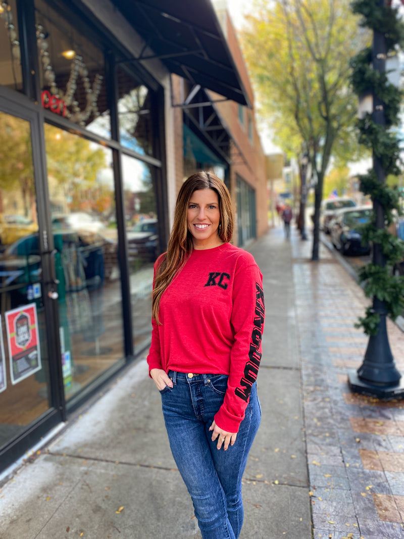 Red & Black KC Kingdom Long Sleeve Tee