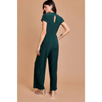 Cowl Neck Hunter Green Jumpsuit