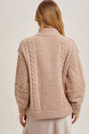 Latte Cable Knit Sweater