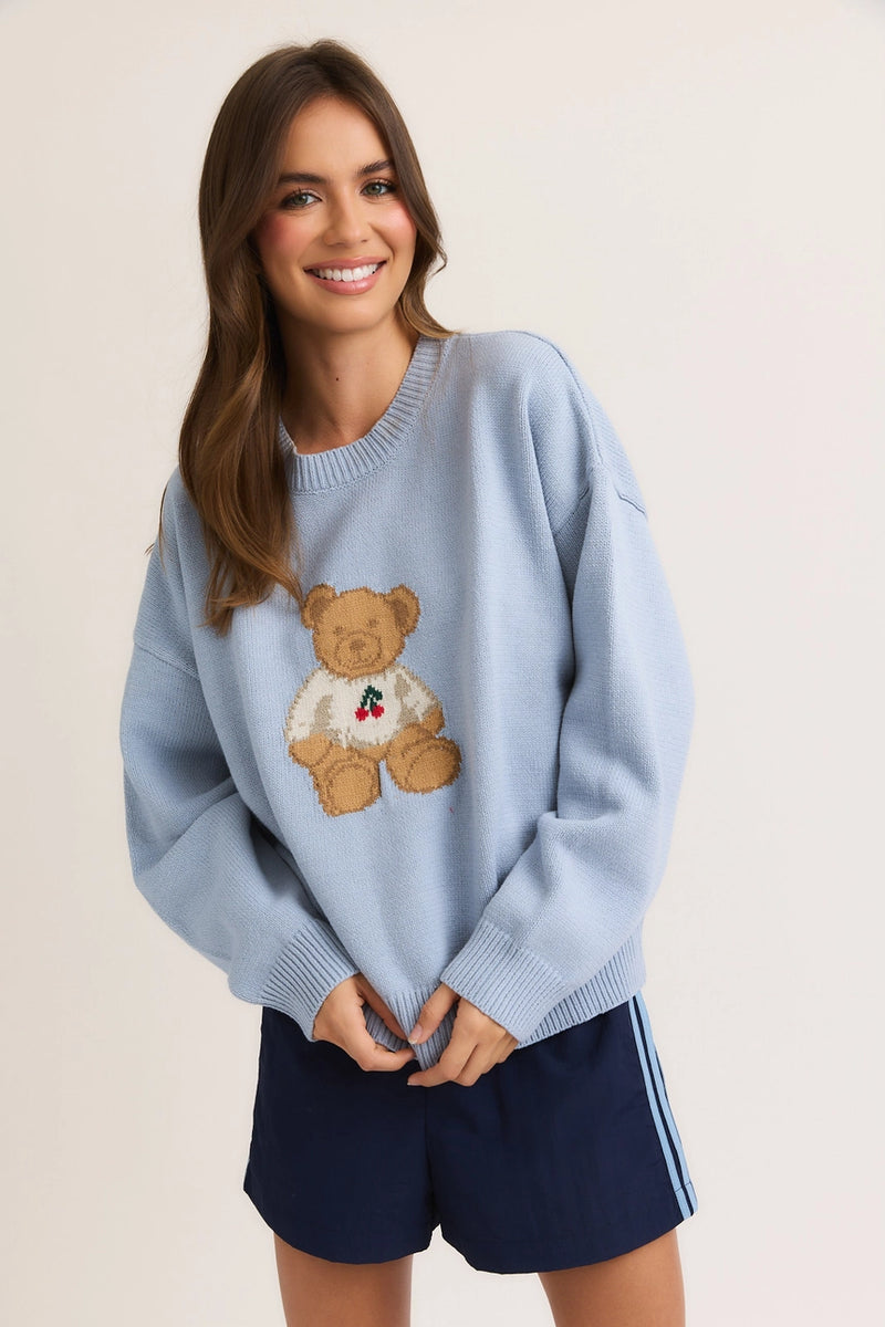 Light Blue Teddy Bear Sweater