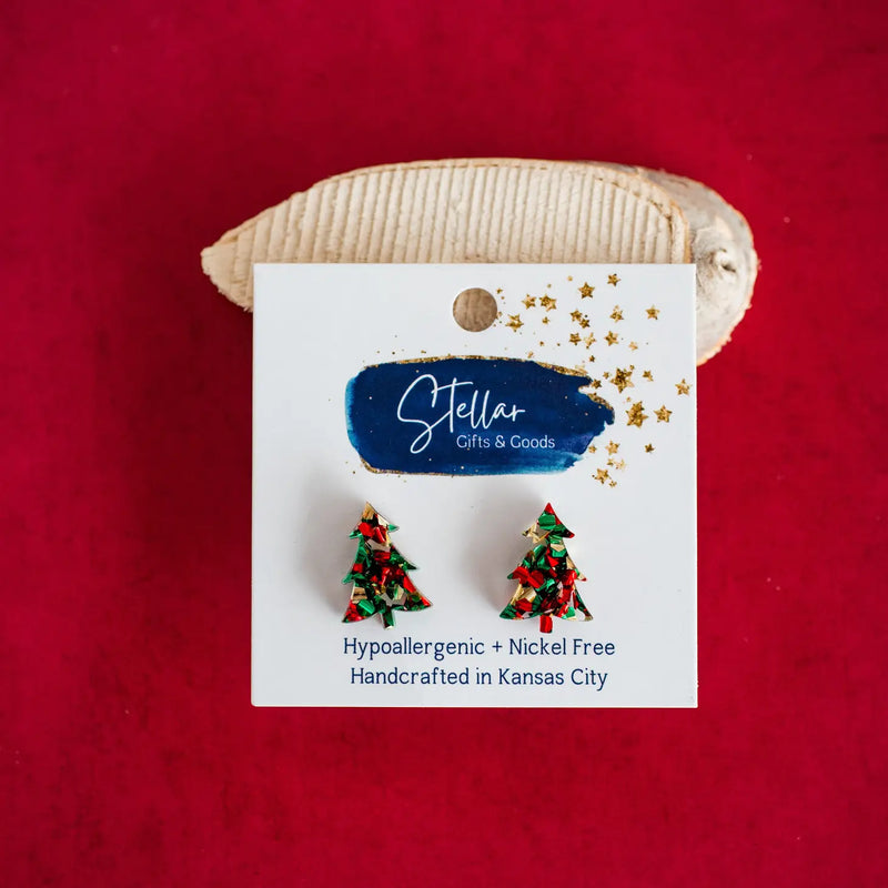 Holiday Cheer Christmas Tree Studs