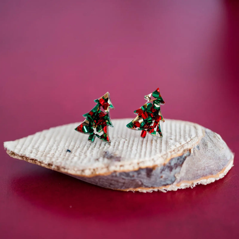 Holiday Cheer Christmas Tree Studs