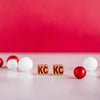 Red Glitter & Gold KC Studs